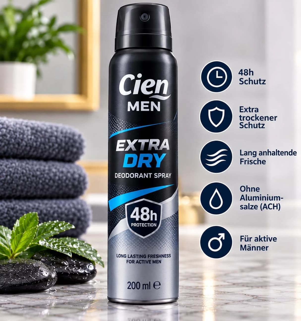 Cien Men Extra Dry deodorant spray