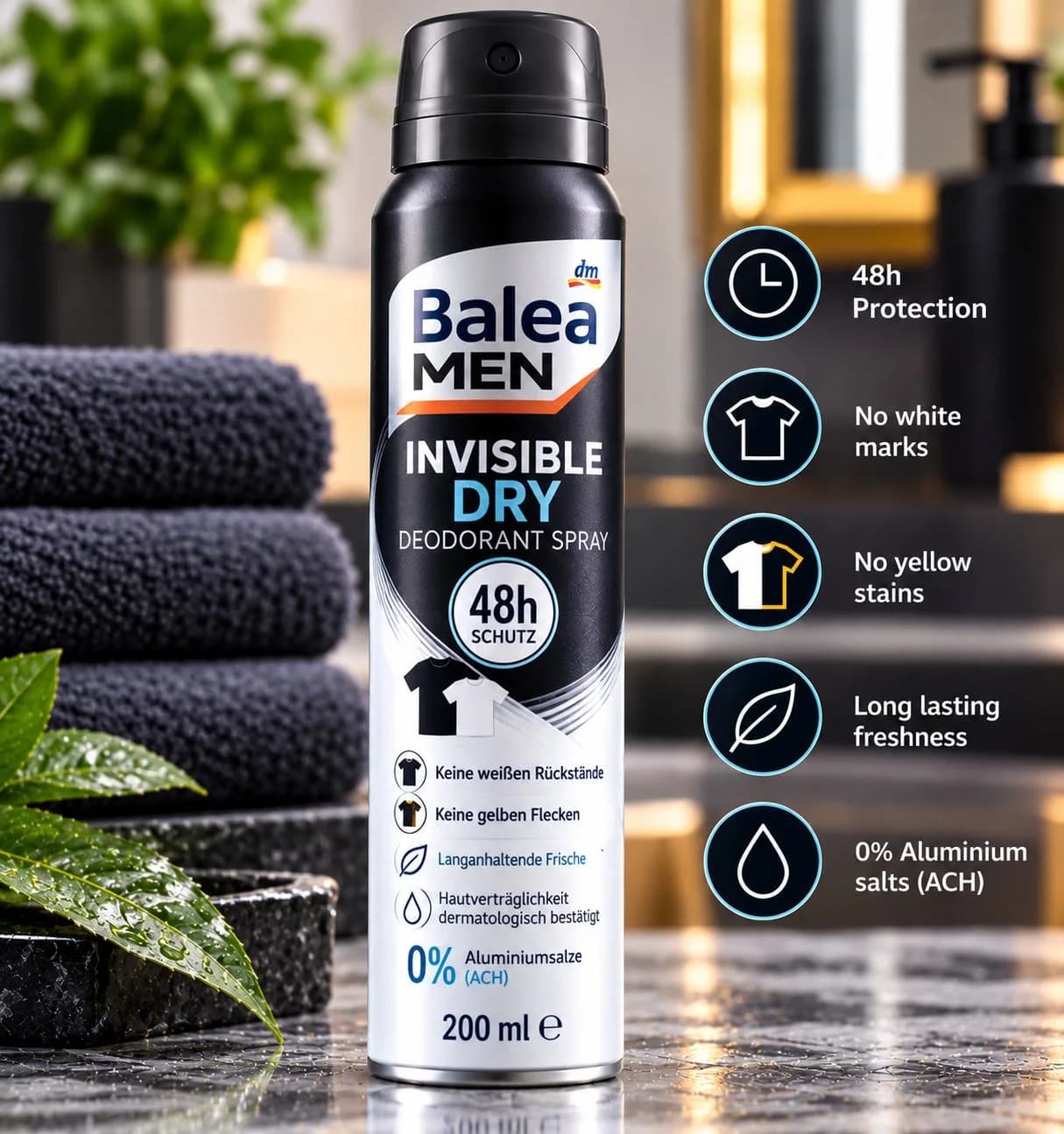 Balea Men Invisible Dry deodorant spray