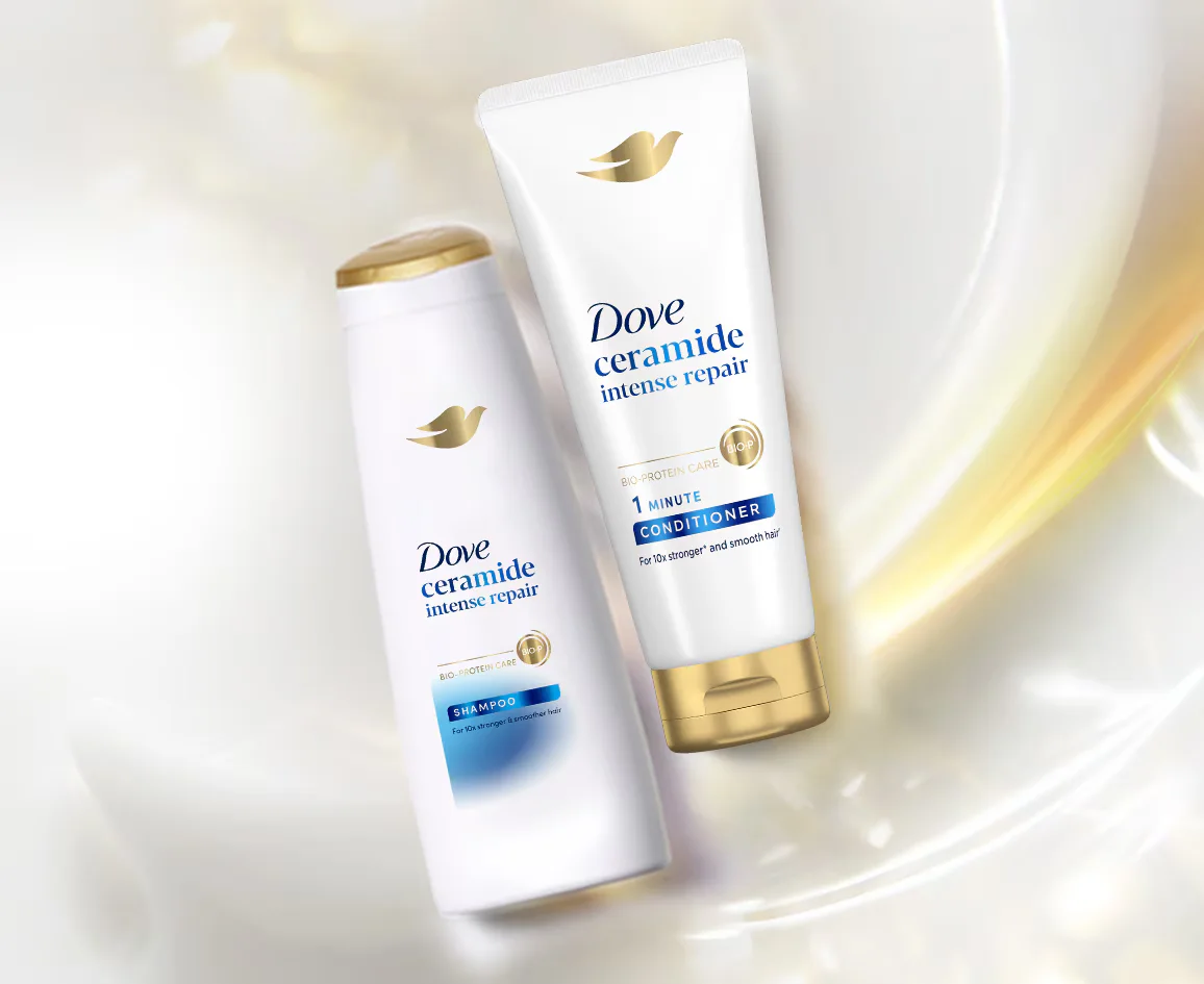 Dove Ceramide Intense Repair shampoo and 1 Minute Conditioner